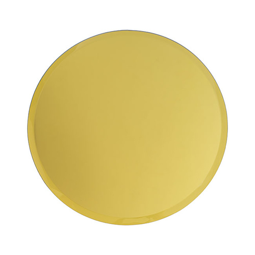 Candle Gold Mirror Plate w/Bevelled edge 30cm
