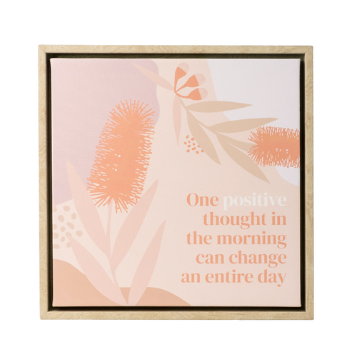 Fleur Positive Framed Canvas