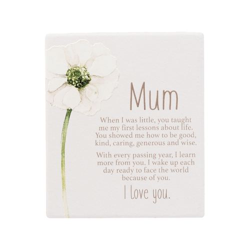 Greenhouse Mum Verse Plaque