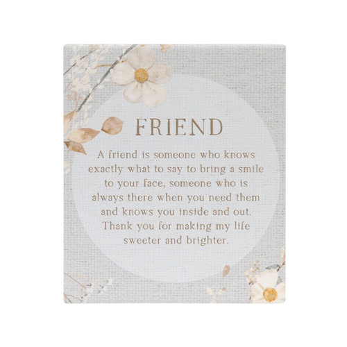 Rustic Meadow Friend Verse Plaque