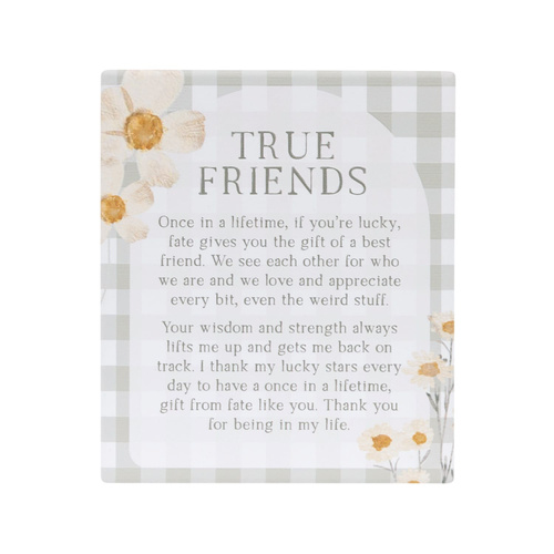 Rustic Meadow True Freinds Verse Plaque
