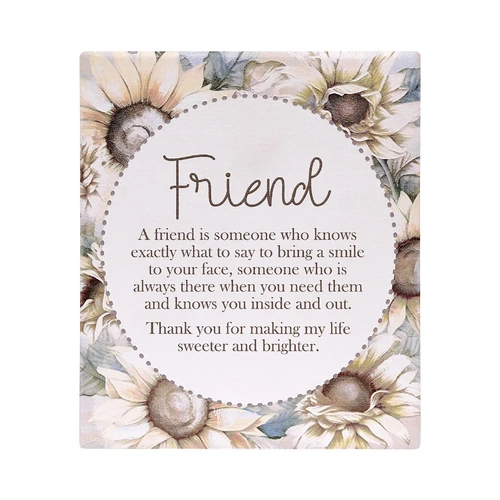 Saddle & Bloom Friend Verse Plaque