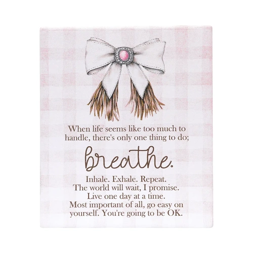 Saddle & Bloom Breathe Verse Plaque