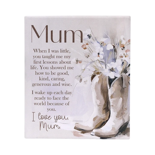 Saddle & Bloom Mum Verse Plaque