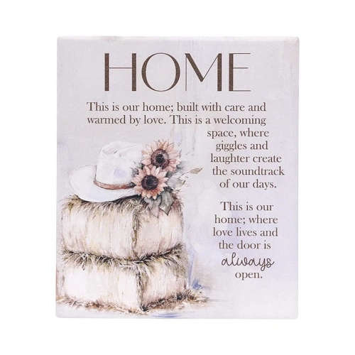 Saddle & Bloom Home Verse Plaque