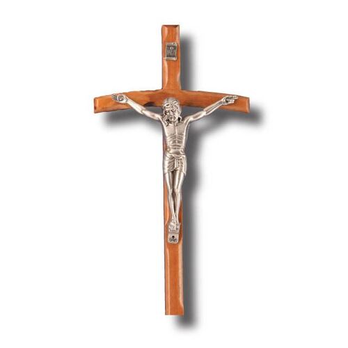 Wood Crucifix Olive Curved - 200 x 100mm