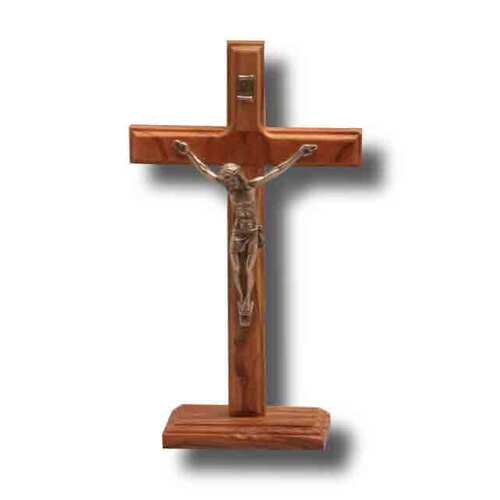 Crucifix Standing Olive Wood - 160 x 90mm