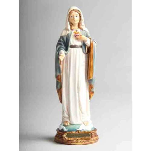 Statue 23cm Resin - Sacred Heart Mary (Immaculate Heart) 