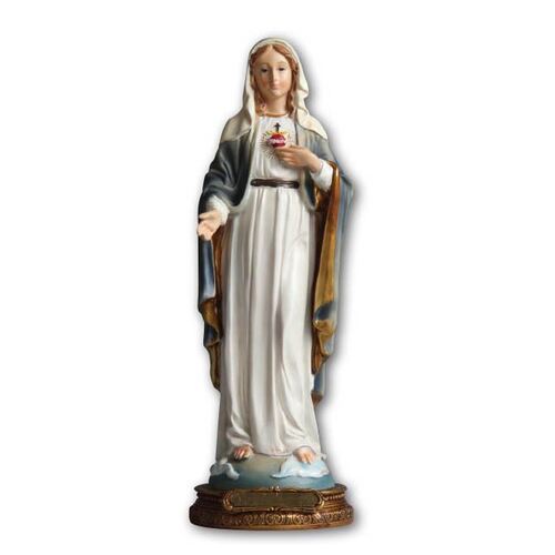 Statue 12cm Resin - Sacred Heart Mary (Immaculate Heart)