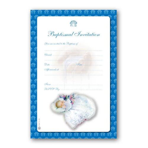 Baptism Invitation- Blue Boy