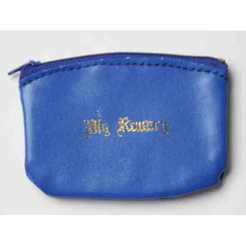 Rosary Purse Zipper - Blue