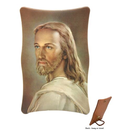 Plastic Plaque- Face of Christ (110x70mm)