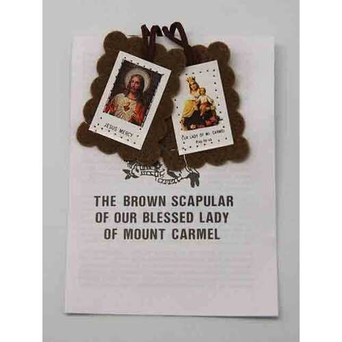 Scapular - Brown with Leaflet