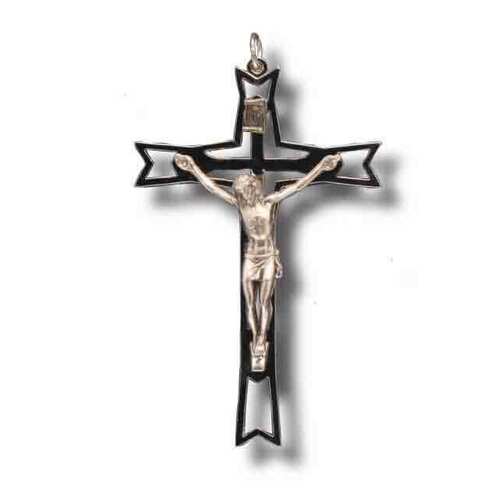 Crucifix Metal Wall Silver - 130 x 80mm