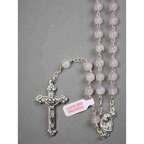 Rosary Genuine Rose Quartz - 6mm Beads