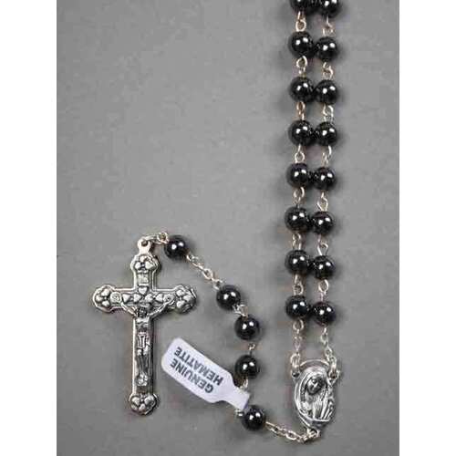 Rosary Genuine Hematite (Iron Ore) - 6mm Beads