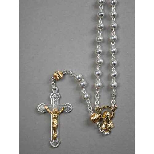 Rosary  Silver & Gold Filigree - 5 mm Beads