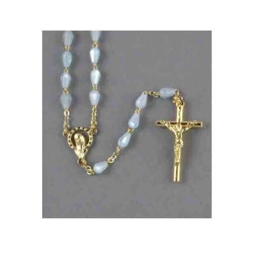 Rosary Imitation M.O.P Blue Tear Shaped - 6mm Beads