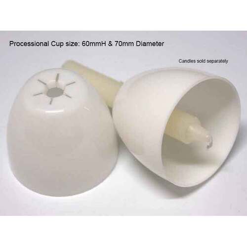 Plastic Processional Cup - White
