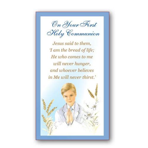 Holy Card - On Your First Holy Communion-Boy