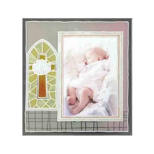 Baby Girl Stained Glass Photo Frame