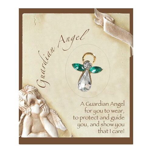Birthstone Lapel Pin Angel-May