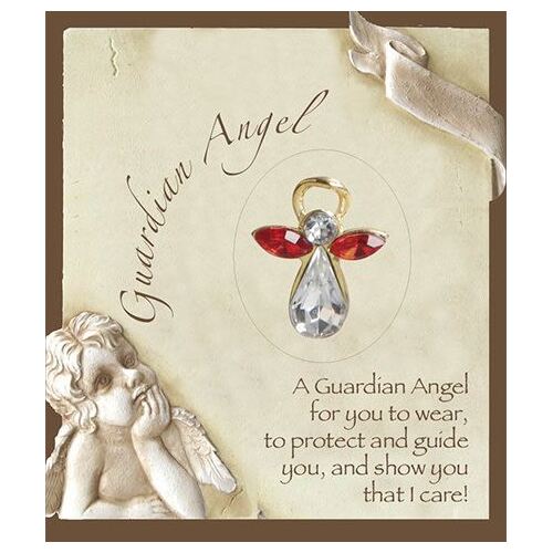 Birthstone Lapel Pin Angel-July
