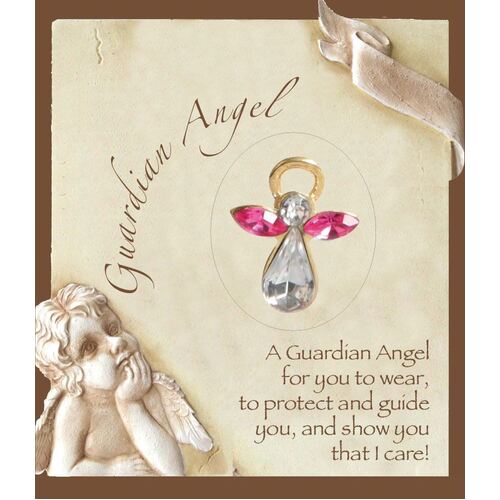 Birthstone Lapel Pin Angel-Oct