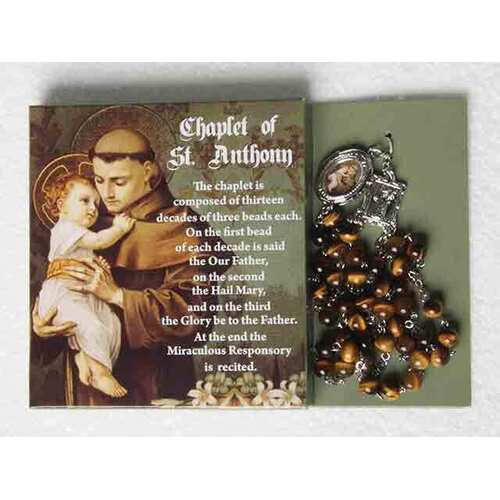 Chaplet of St Anthony Tiger Eye - 5mm Beads