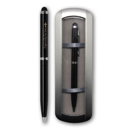 Especailly for You Pen Black w/stylus - Solid Brass