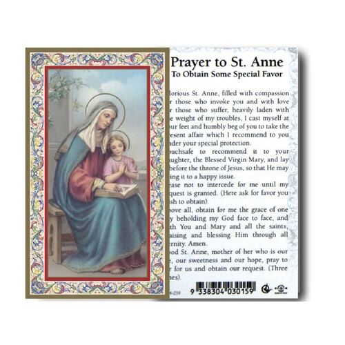 Holy Card 734  - St Anne Gold Edge