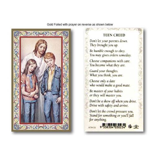 Holy Card 734  - Jesus/Teen Creed
