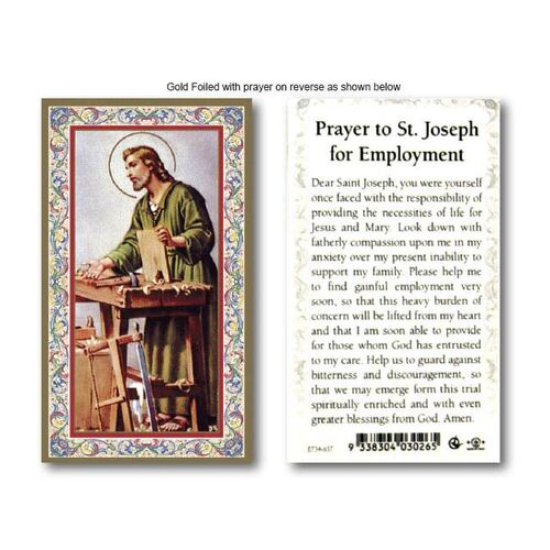 Holy Card  734  - Joseph/Employment