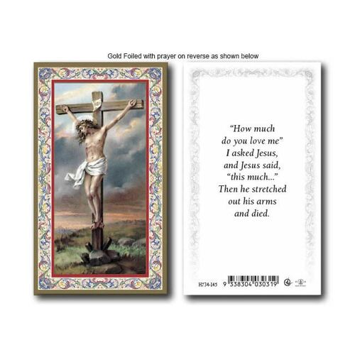 Holy Card 734 - Crucifixion - Gold Edge