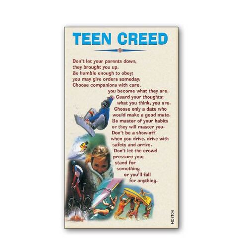 Holy Cards - Teen Creed