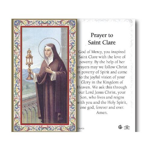 Holy Card 734  - St Clare