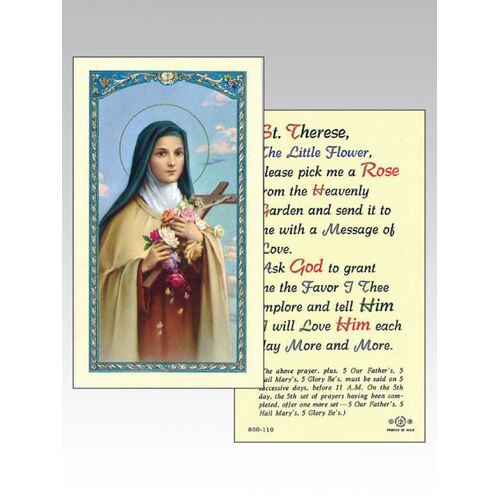 Holy Card 800  - St Theresa