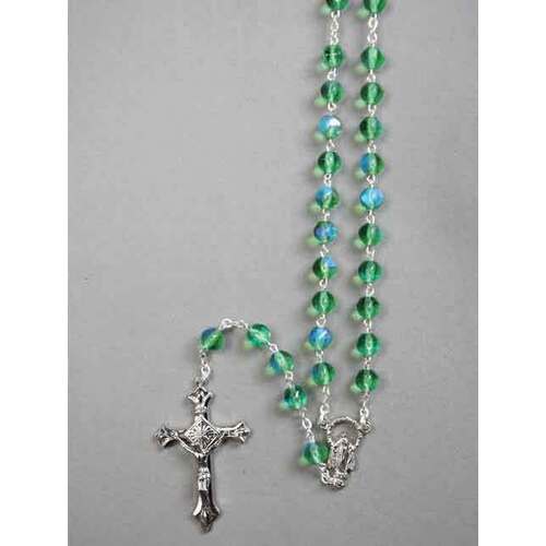 Rosary Glass Green -  7mm Beads