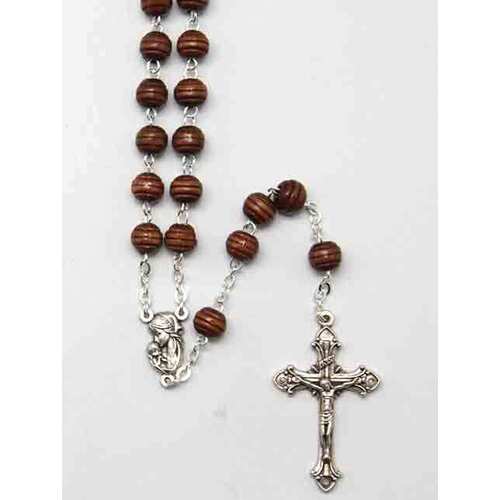 Rosary Wooden Brown Carpino - 6mm Beads