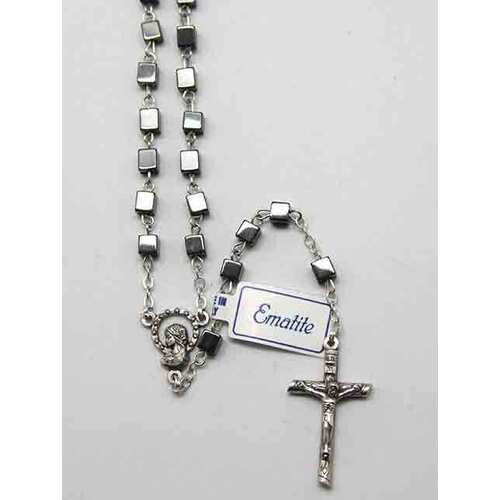 Rosary Hematite Square - 4mm Beads