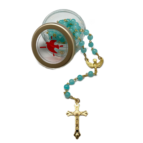 Confirmation Rosary Boxed - Blue