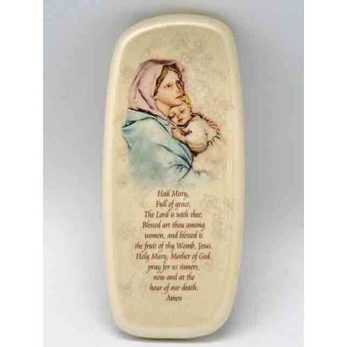 Stone Look Plaque - Hail Mary 70mm x 150mm