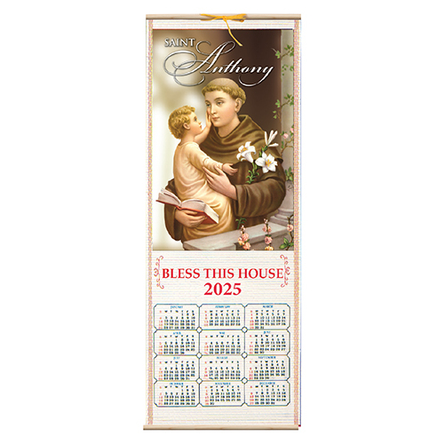 2025 Wood Scroll Calendar - St Anthony