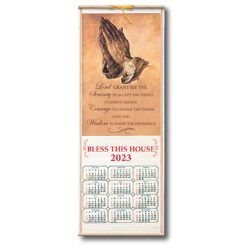 2024 Wood Scroll Calendar - Serenity Prayer | Gatto Christian Shop