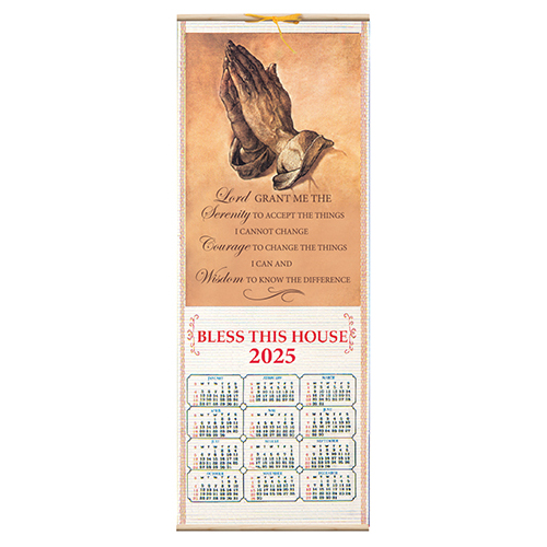 2024 Wood Scroll Calendar - Serenity Prayer | Gatto Christian Shop