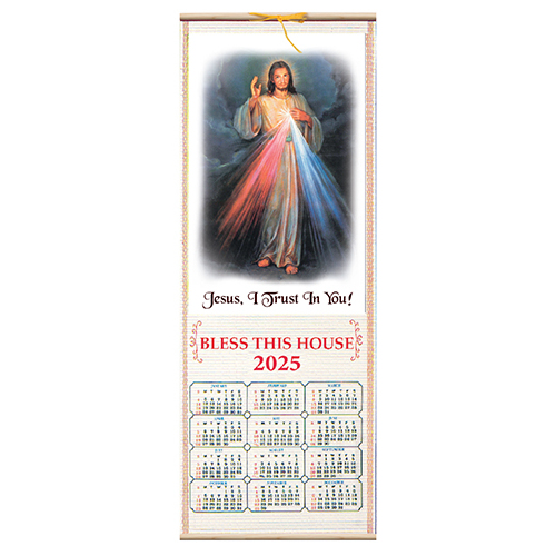 2025 Wood Scroll Calendar - Divine Mercy