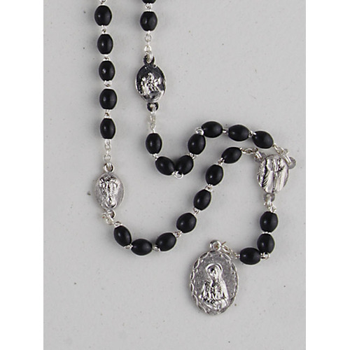 Rosary Chaplet Our Lady of Sorrow Black - 5mm Beads