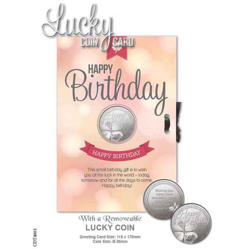 Lucky Coin & Greeting Card - Happy Birthday