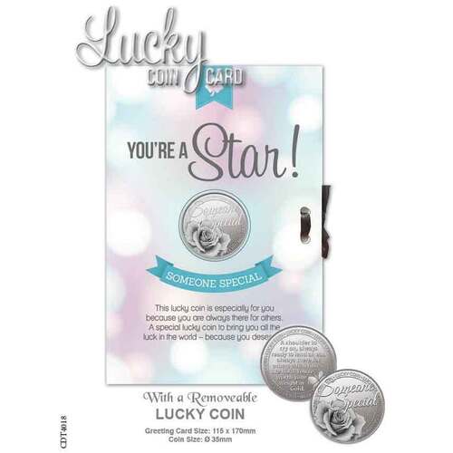 Lucky Coin & Greeting Card - You're a Star