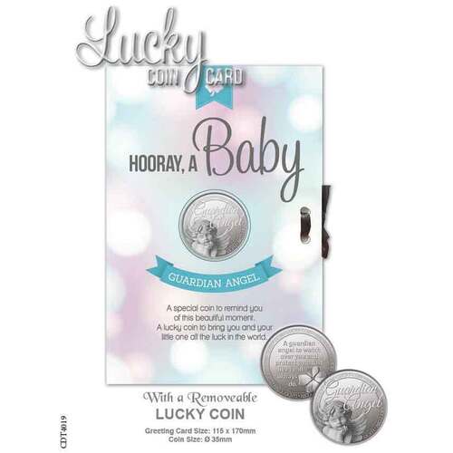 Lucky Coin & Greeting Card - Hooray, A Baby